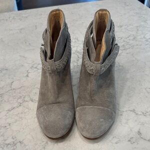 Rag & Bone Gray Suede Ankle Boots